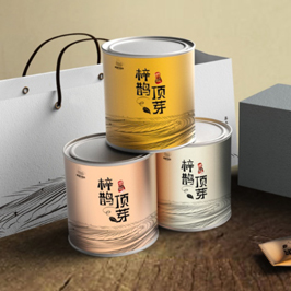 梓鶴頂芽茶葉罐裝設計